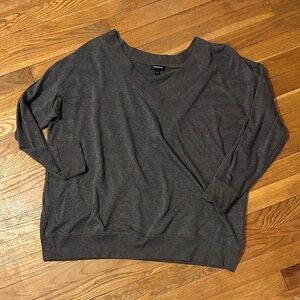 Torrid Charcoal V-Neck Sweatshirt